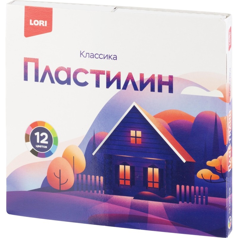 Пластилин КЛАССИКА 12 цв, 240гр, пенал Плк-014 набор