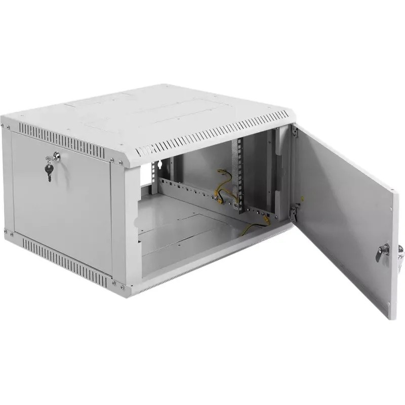 Шкаф настенный телеком. ЦМО разб. 6U (600х350) дверь металл (ШРН-Э-6.350.1)