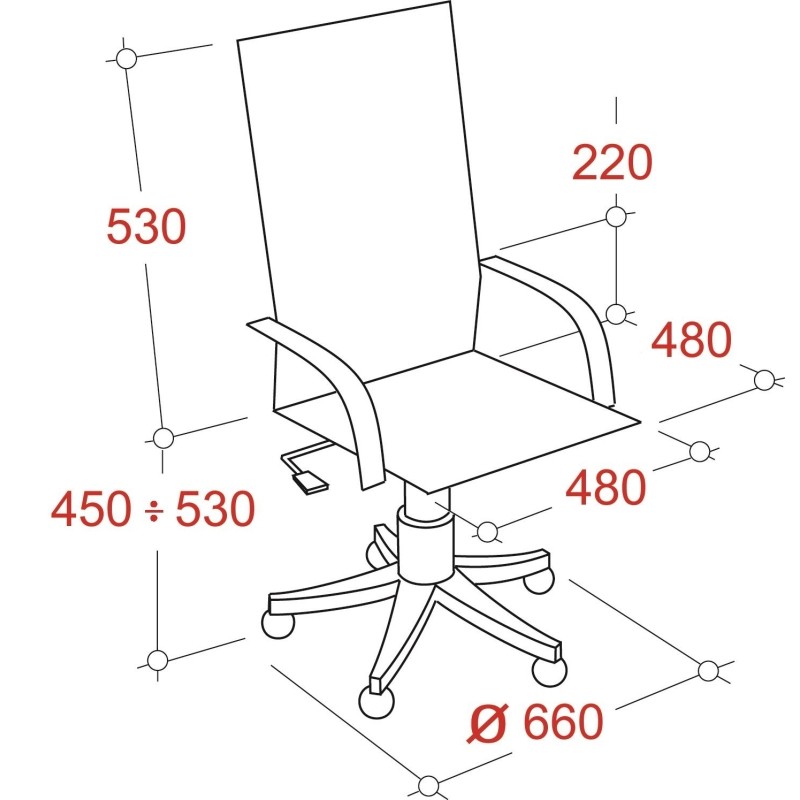 Кресло VT_EChair-326 ТС ткань черный пластик