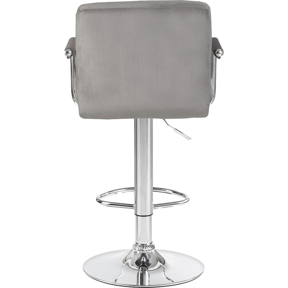 Стул барный LO_DOBRIN KRUGER ARM LM-5011_CH-M_V-MJ9-75 серый велюр