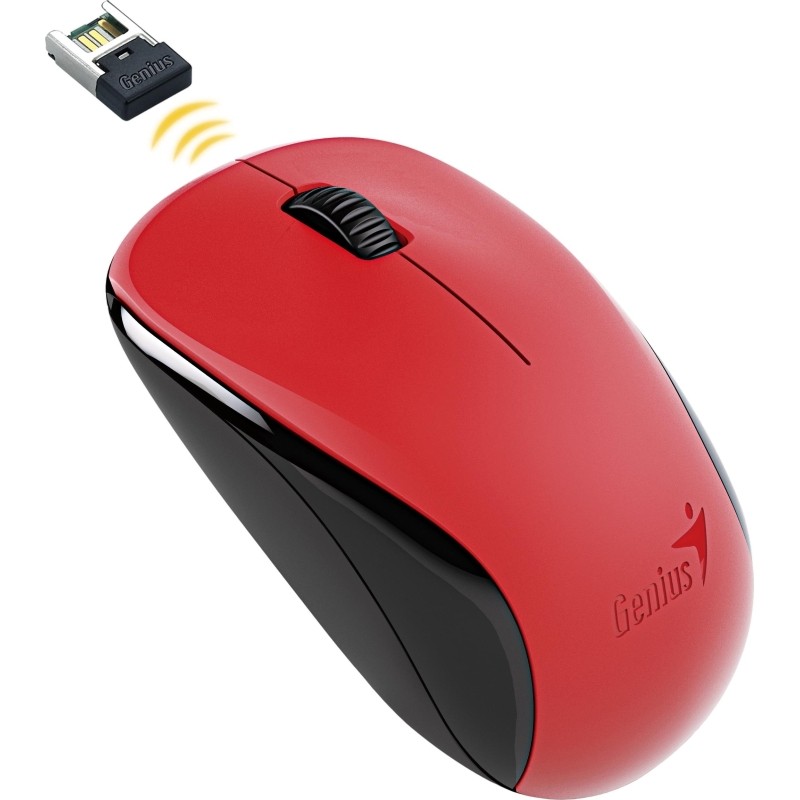 Мышь компьютерная Genius NX-7000, беспроводная, красный