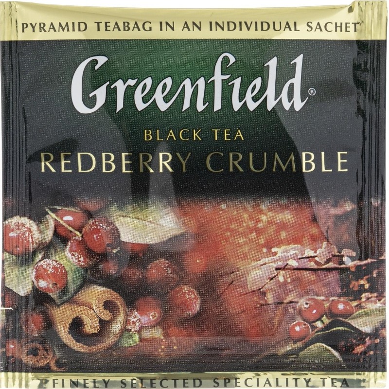 Чай Greenfield Redberry Crumble черный фольгир. 20пак/уп 1134-08