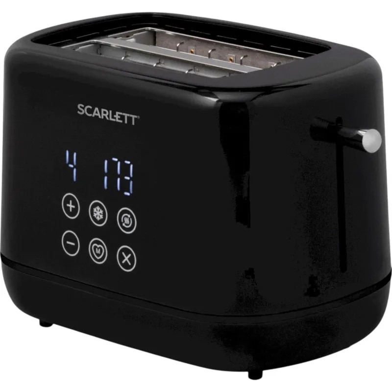 Тостер Scarlett SC-TM11069, 2 слота, LED-дисплей, автоцентрирование, черный