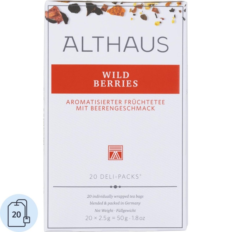 Чай фруктовый в пакетиках Althaus Wild Berries(Дикие ягоды) 20пакx2,5гр
