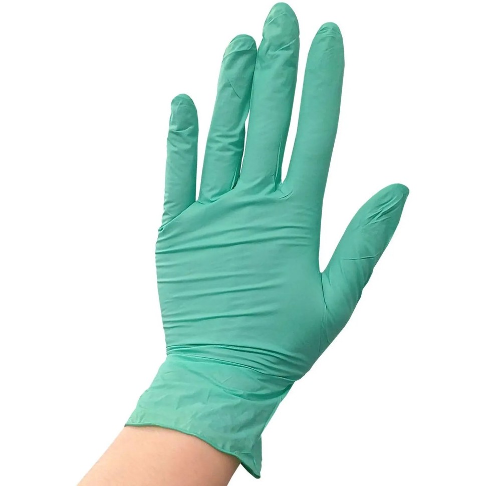 Перчатки нитрил. н/с. н/о, зеленые MediOk (M) 50п/уп, 4гр