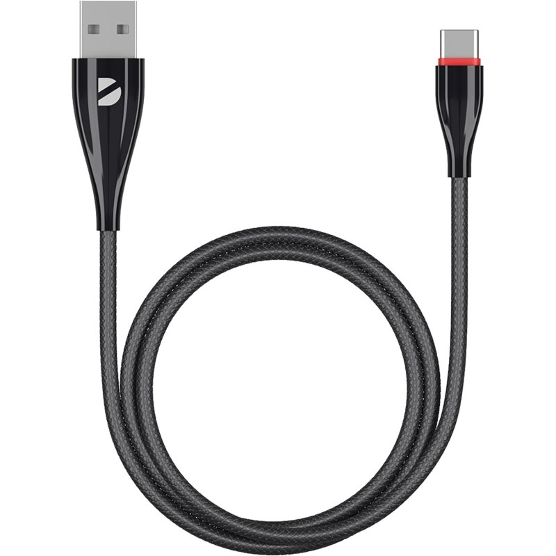Кабель Deppa Ceramic USB - USB-C, 1м, черный