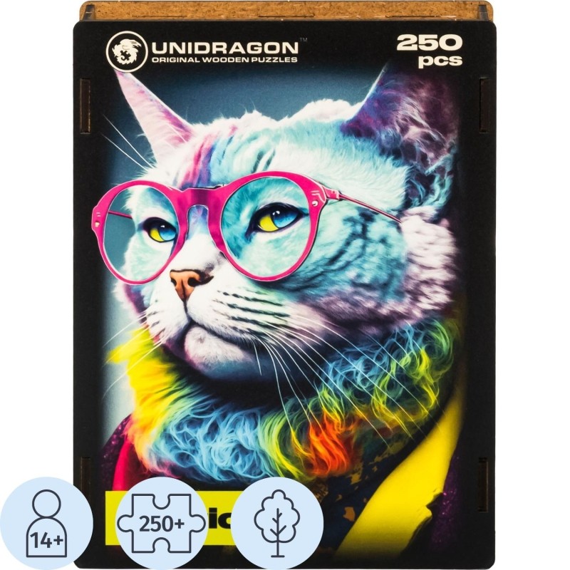 Пазл деревянный UNIDRAGON Pop-Art GlowUp Критикэт 250 pcs