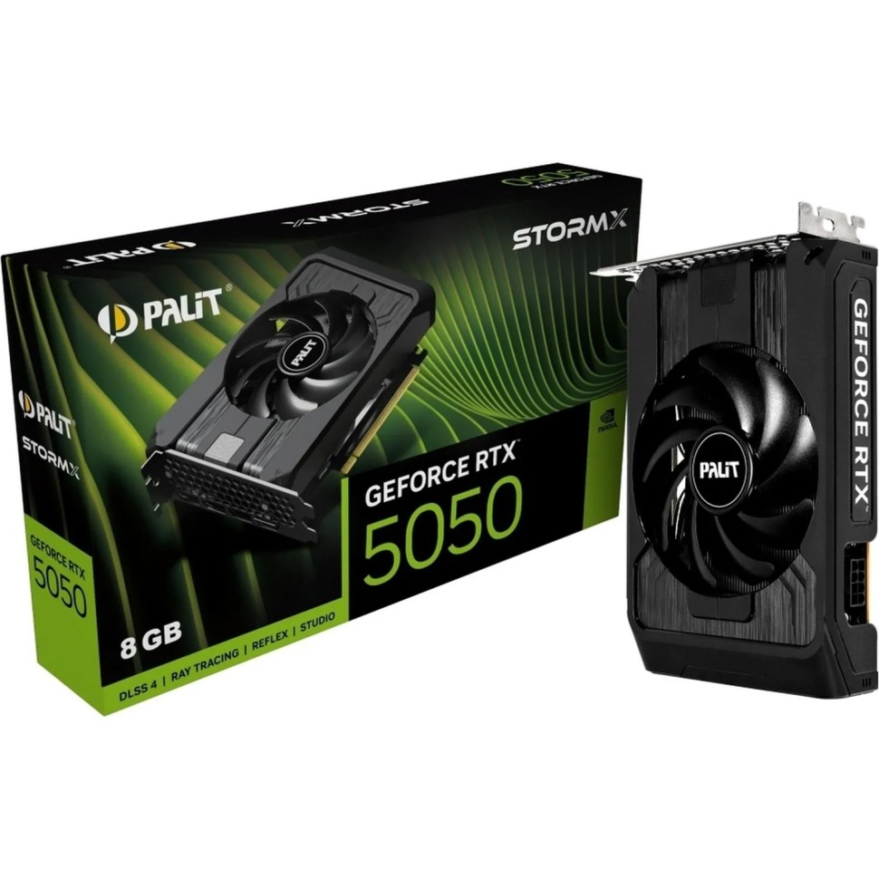 Видеокарта Palit RTX 5050 STORMX 8GB GDDR6 3xDP(NE65050019P1-GB2070F)