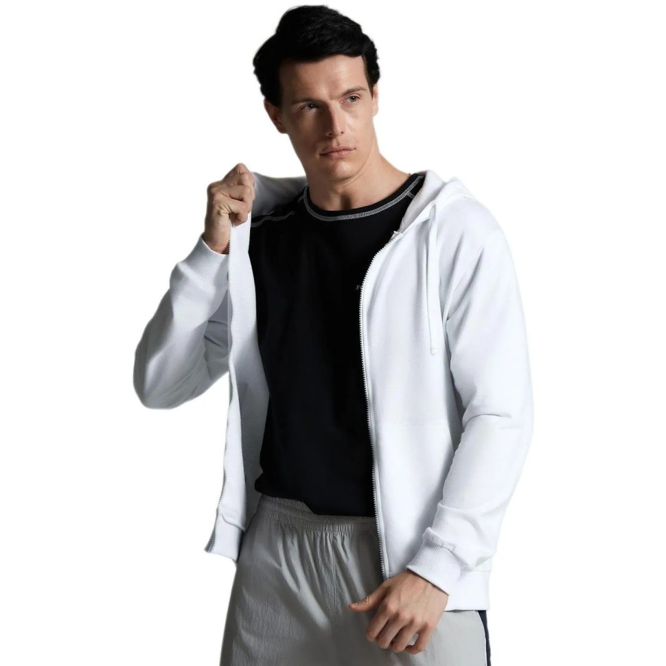 Толстовка на молнии с капюшоном Siverga 2.0,белая, M