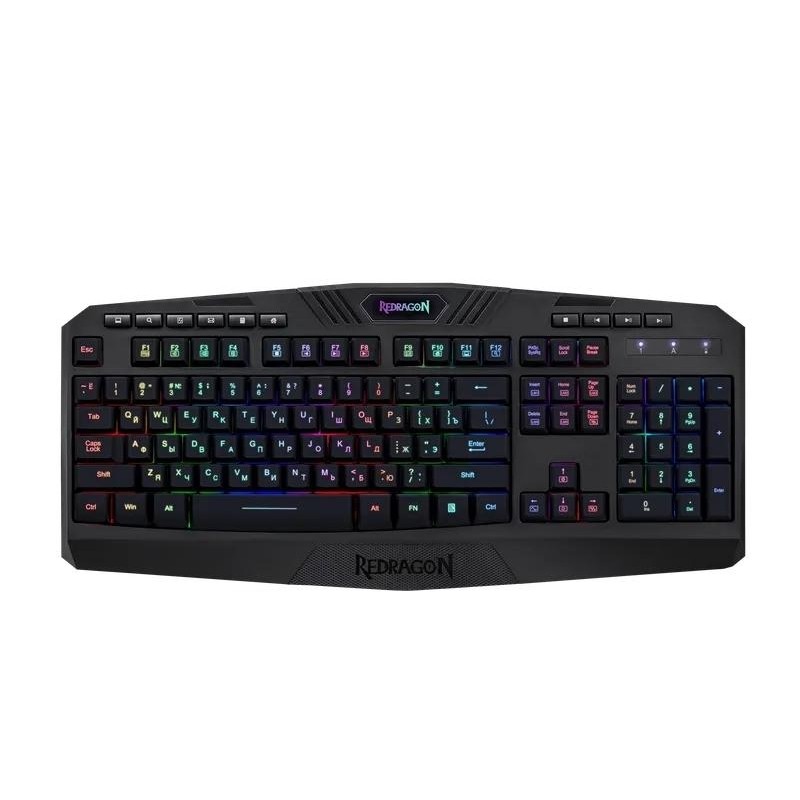 Клавиатура Redragon Harpe Wireless (78121) RU,RGB,2.4G,черная, мембр