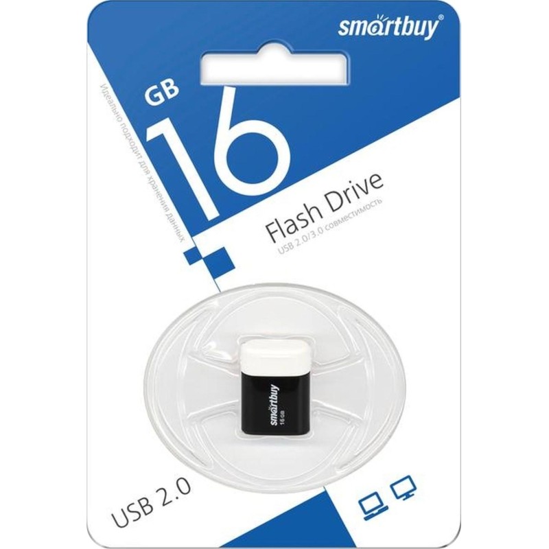 Флеш-память Smartbuy 16GB LARA Black(SB16GBLARA-K)