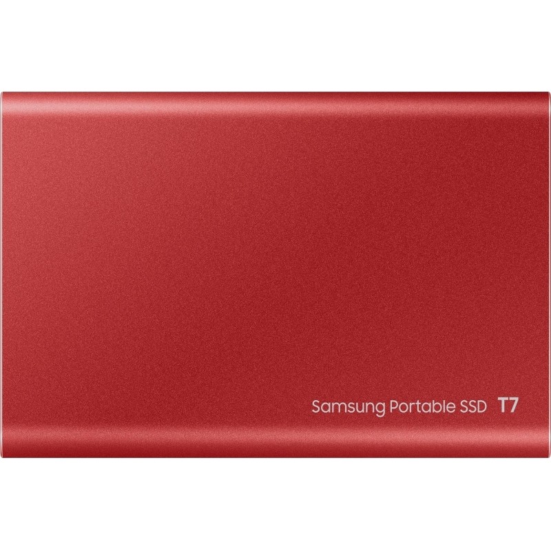 Портативный SSD Samsung T7, 2Tb, Metallic Red (MU-PC2T0R/WW)