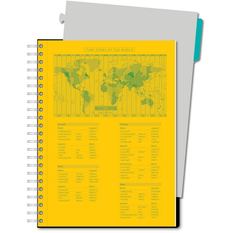 Бизнес-тетрадь SMARTBOOK А4 120л. клетка,спир,микроп,разд,карм,сер-бирюз