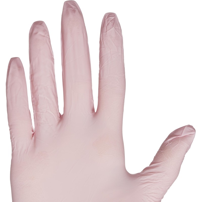 Перчатки нитрил, н/c, н/о, текстур, Benovy (S) 50п/уп, розовый
