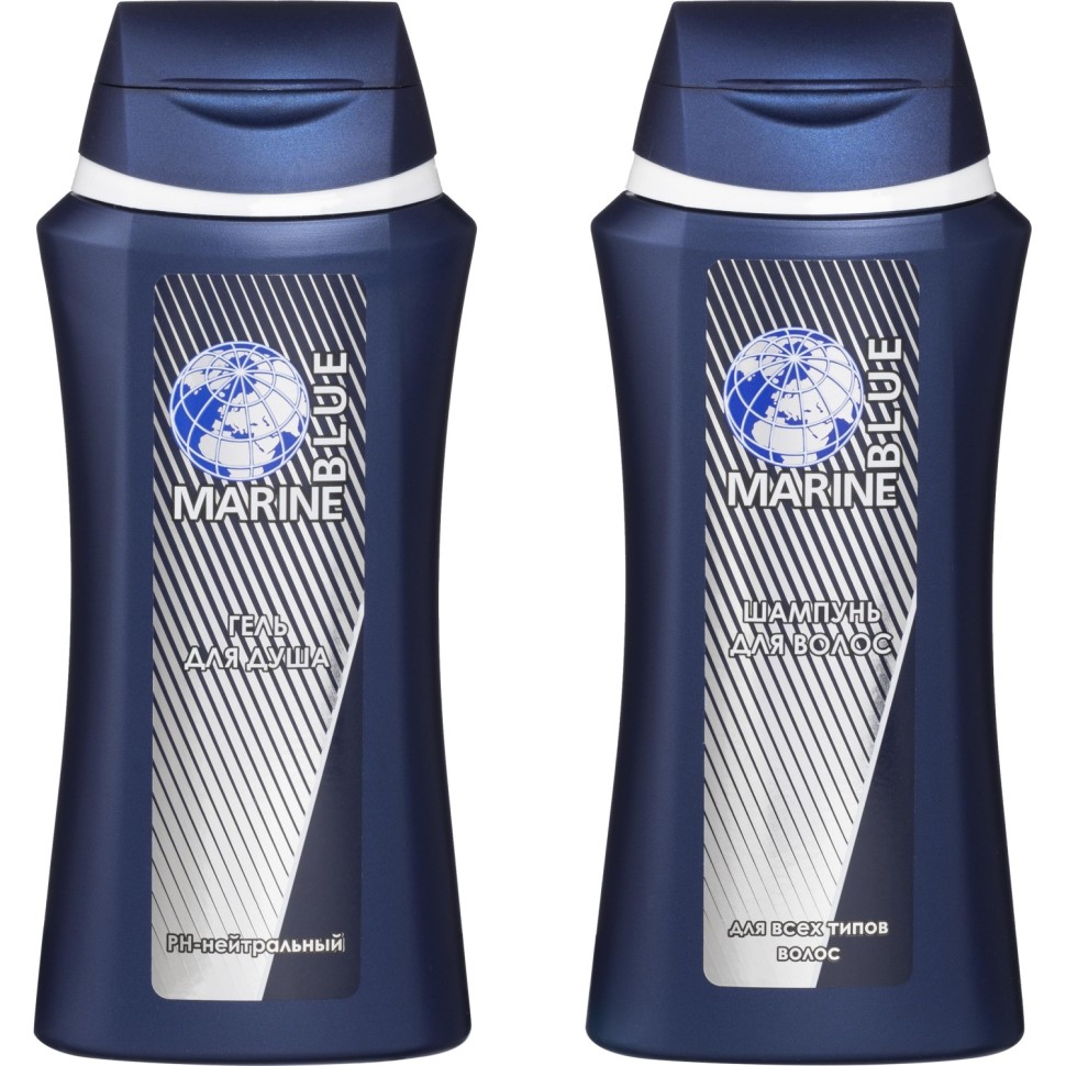 Подарочный набор Blue Marine Шампунь 250 +  Гель д/душа 250мл муж