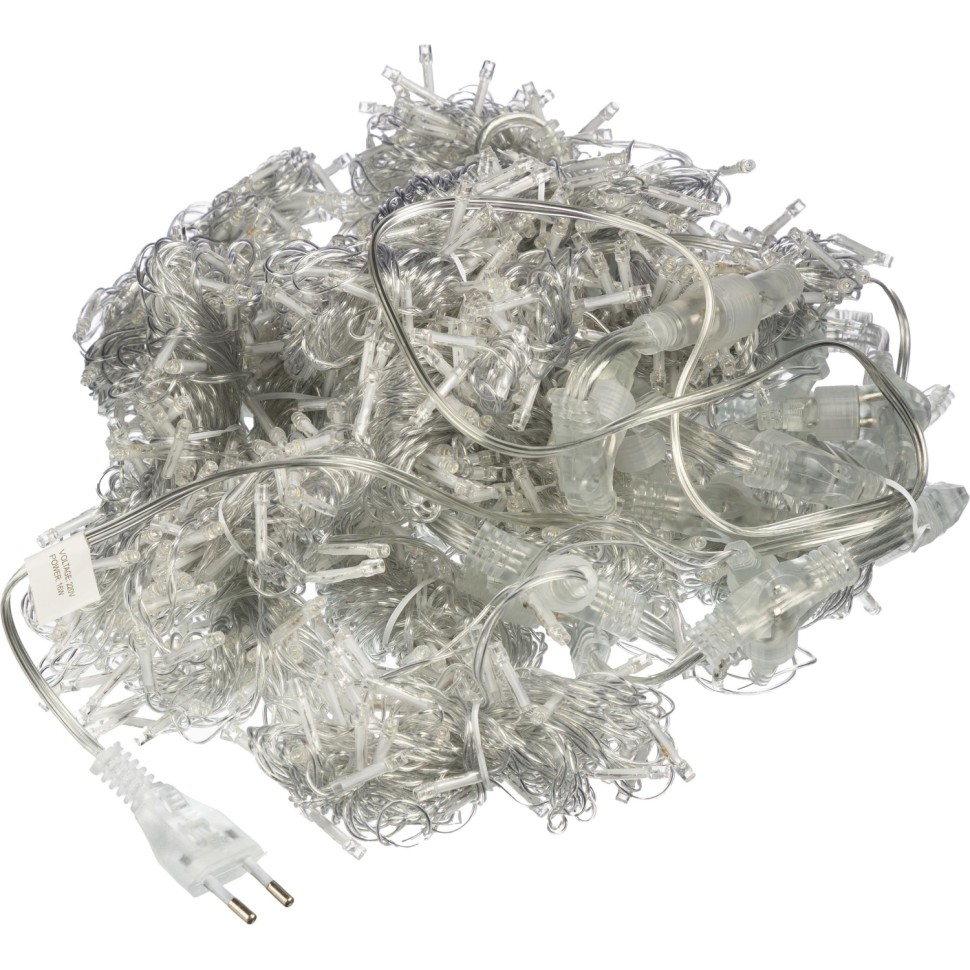 Электрогирлянда Дождь 2x6 м 1200LED мерц. IP44 отсоед.нити, хол.бел.HD-YW05