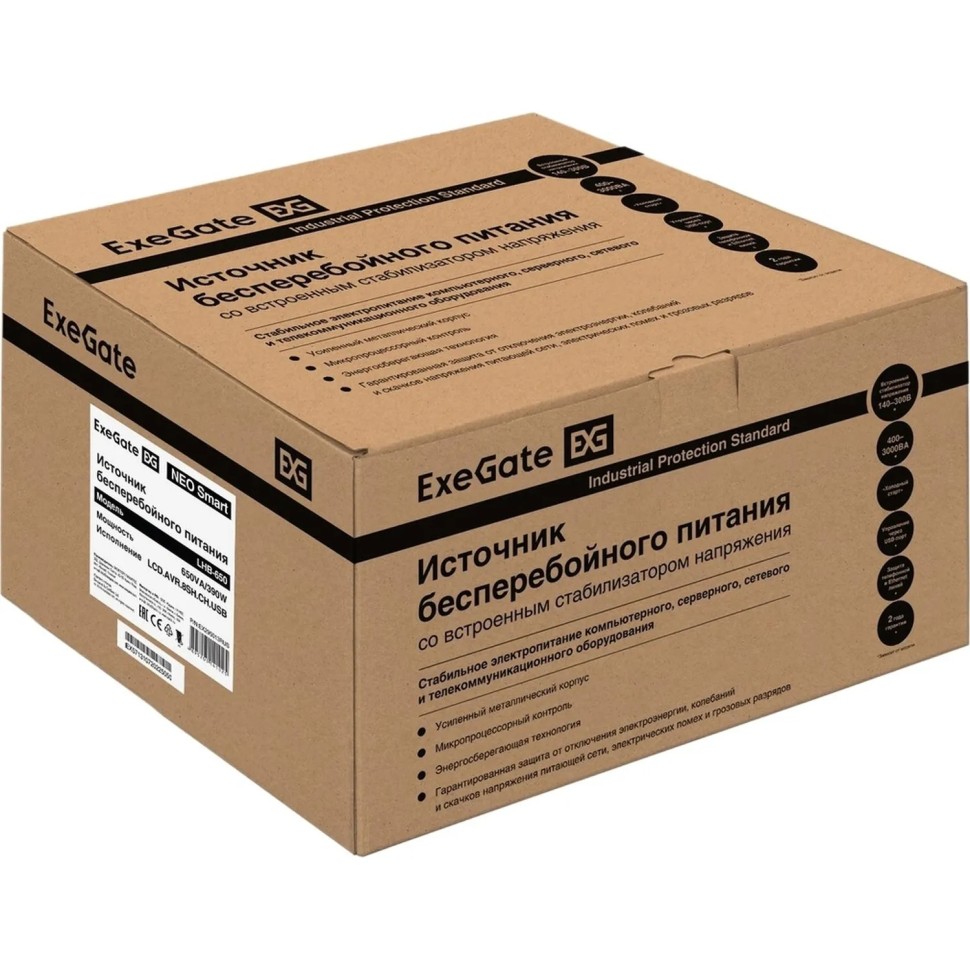 ИБП ExeGate NEO Smart LHB-650,лин.инт,650VA/360W, LCD, 8xEURO(EX295013RUS) ИБП ExeGate NEO Smart LHB-650,лин.инт,650VA/360W, LCD, 8xEURO(EX295013RUS)