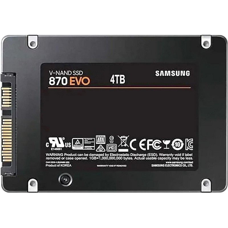 SSD накопитель Samsung 870 EVO 4Tb, 2.5, SATA (MZ-77E4T0BW)