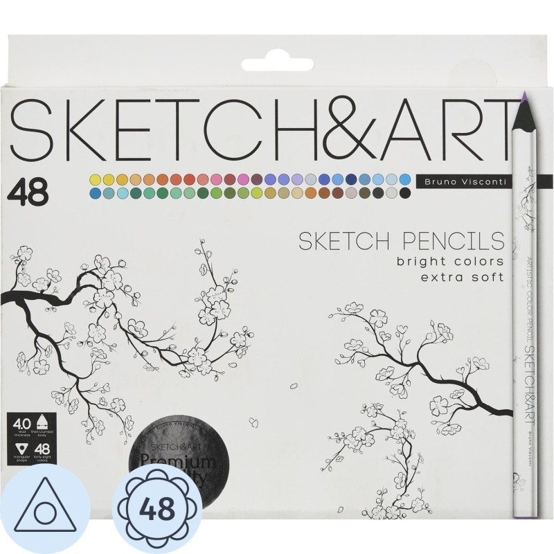Карандаши цветные SKETCH&amp;ART4 мм, 48  30-0117