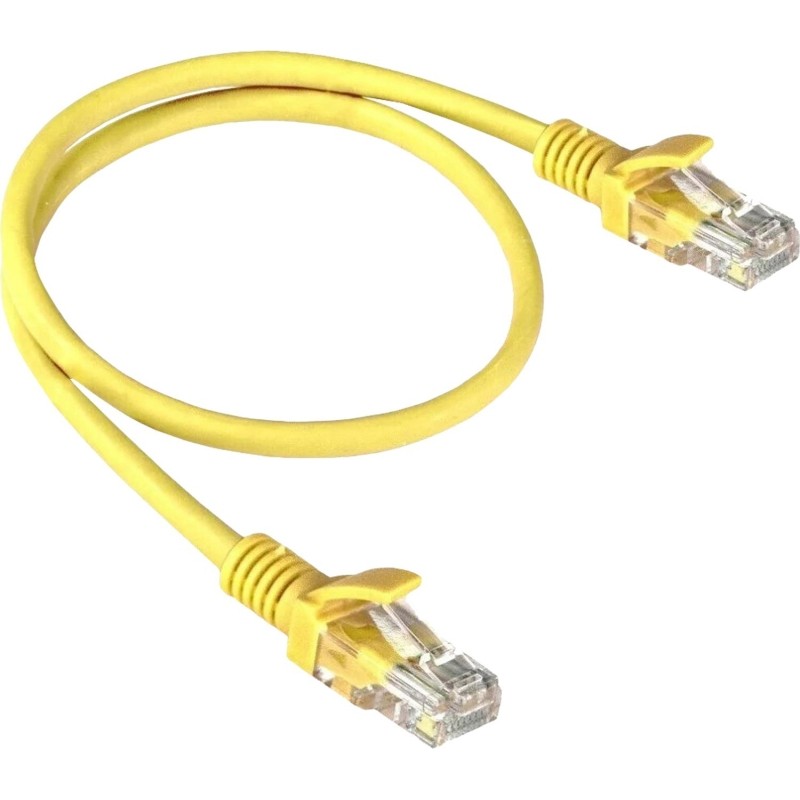 Патч-корд ExeGate UTP-RJ45-RJ45-5e-0,5M-LSZH-YL, cat.5e, 0.5м &lt;EX286376RUS