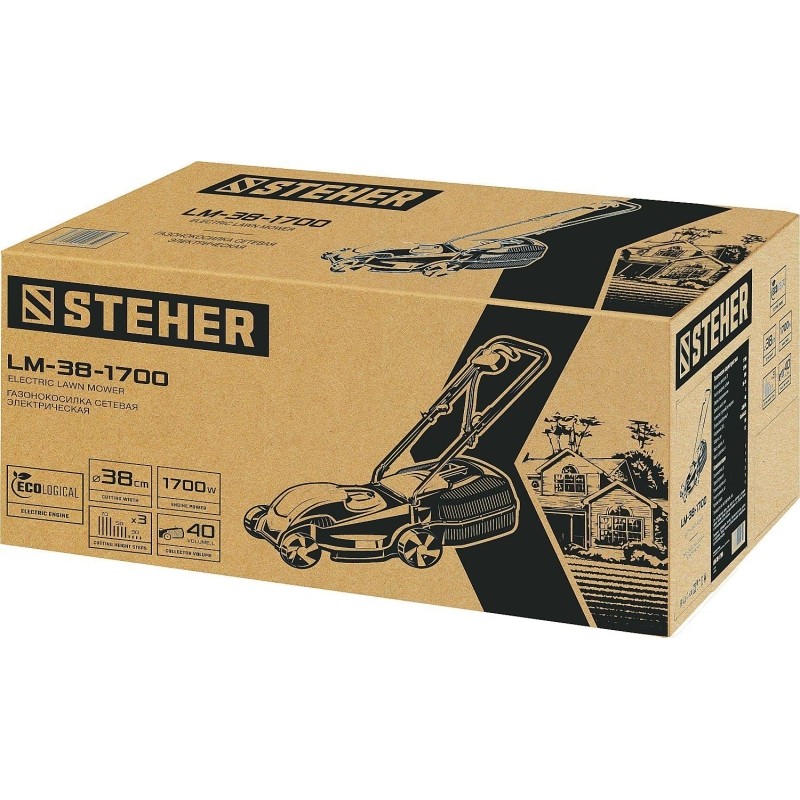 Газонокосилка электрическая STEHER  1700 Вт (LM-38-1700)