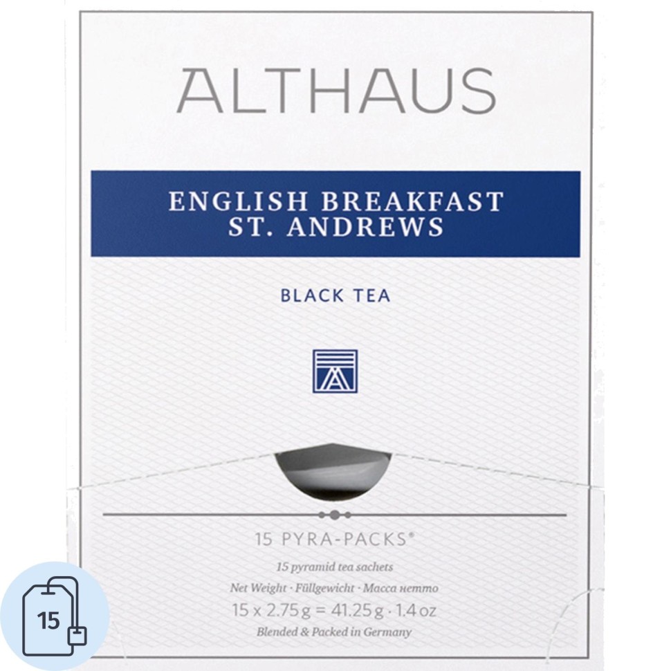 Чай пакетированный Althaus English Breakfast St. Andrews черный , 15x2.75г