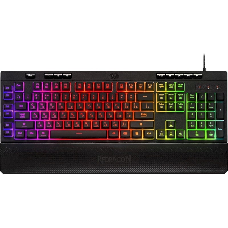 Клавиатура Redragon Shiva (77689)игр. провод.RU,RGB,26 anti-ghost,мембран