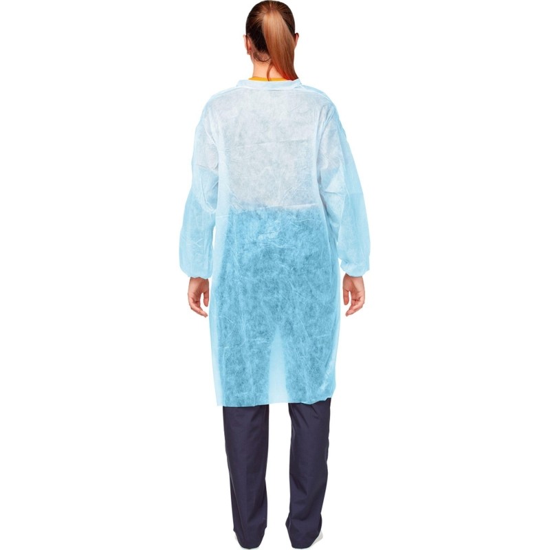 Халат на липучках KLEVER (20 гр) XXL голубой, Р144110П20Л3ЦГ (10 шт/упак)