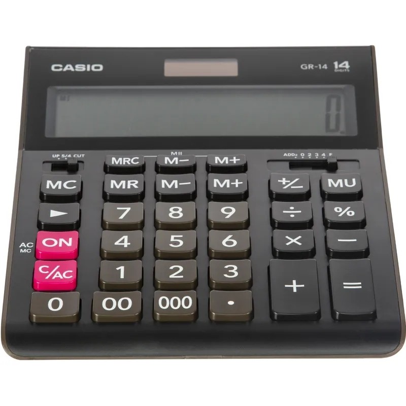 Калькулятор настольный ПОЛНОРАЗМЕРНЫЙ Casio бухг. GR-14 14 разр. DPчерный