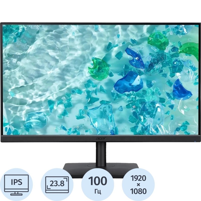 Монитор ACER V247YEBIV(UM.QV7EE.E02)23,8/FHD/IPS/100Hz/250cd/4ms/HDMI/VGA