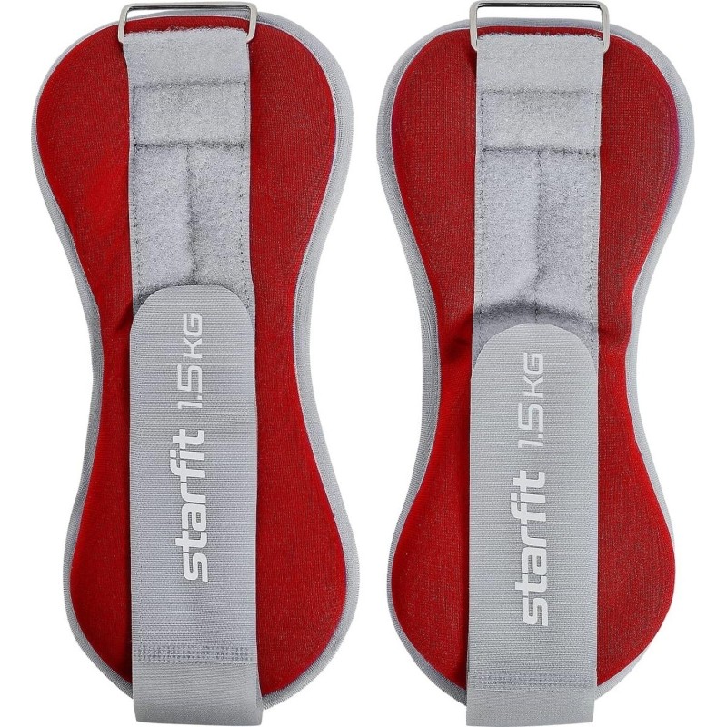Утяжелитель универс STARFIT WT-502 1,5кг, красный/серый.,2шт/уп,ЦБ-00002502