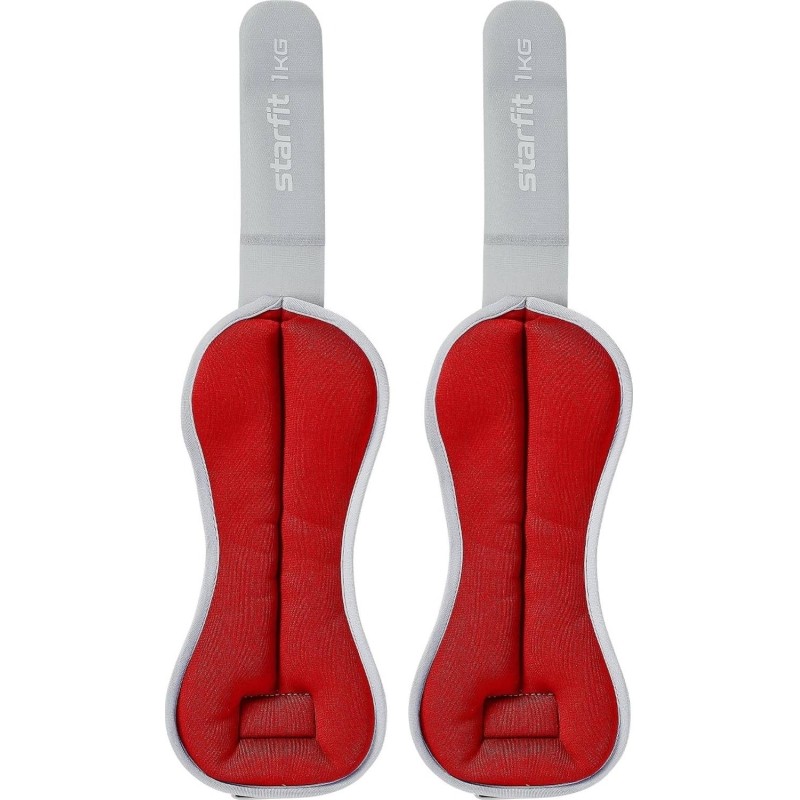 Утяжелитель универс STARFIT WT-502 1,5кг, красный/серый.,2шт/уп,ЦБ-00002502