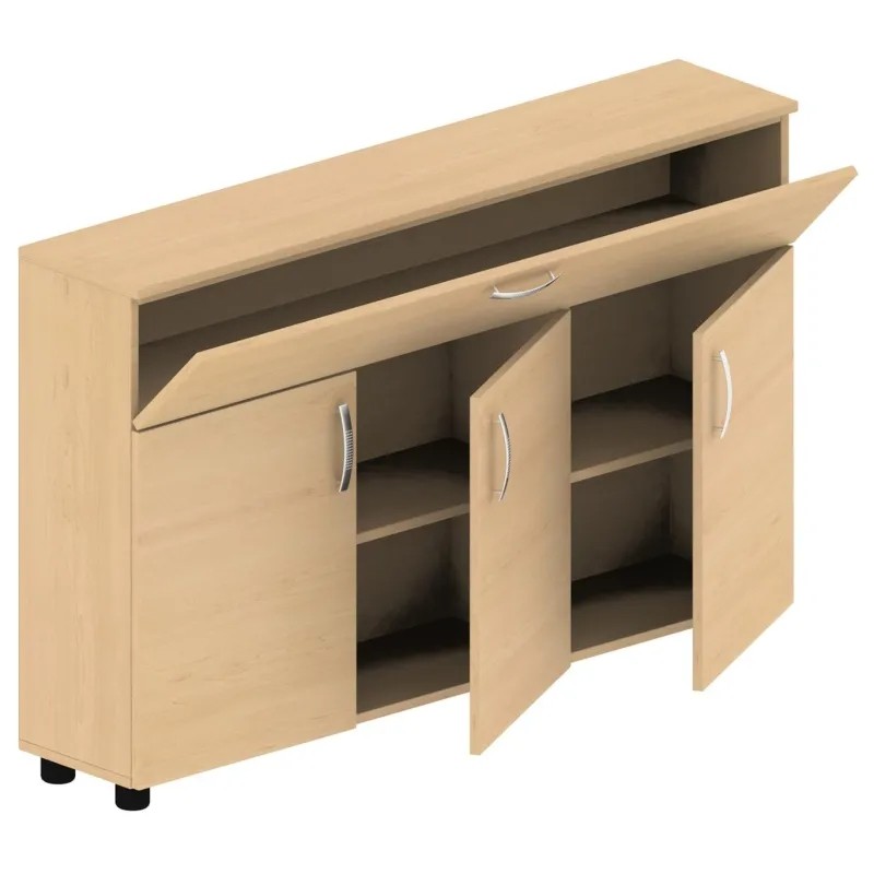 Тумба MET_для школьной доски 127x26x82 клен
