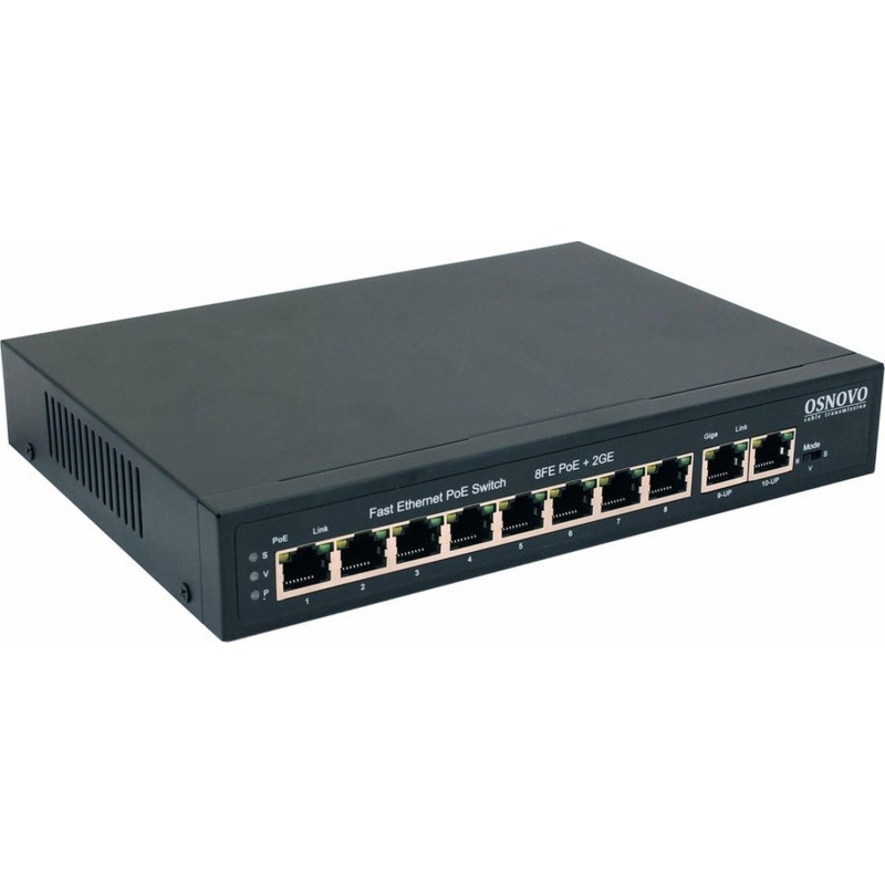 Коммутатор Osnovo SW-20820(120W) (L2) 8x100Мбит/с 2x1Гбит/с 8PoE неупр