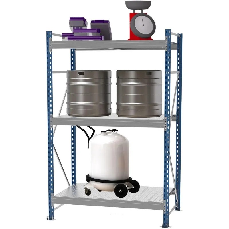 Стеллаж металлический MZ_SGR-V-1583-2,0 3 яруса 1500х800, Выс.2000