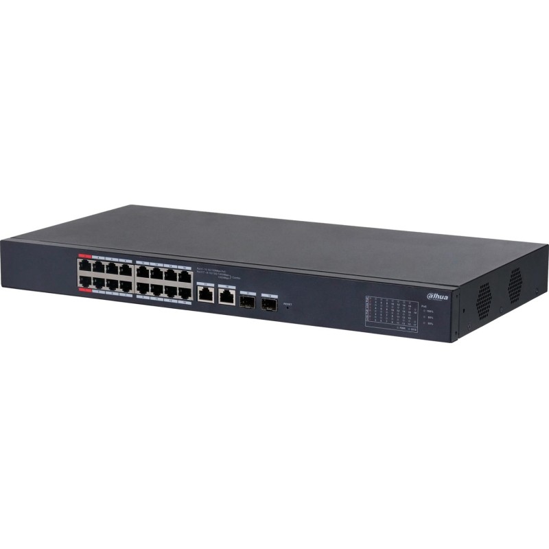 Коммутатор Dahua DH-CS4218-16ET-190 16-портовый PoE L2,обл упр,RJ45,uplink