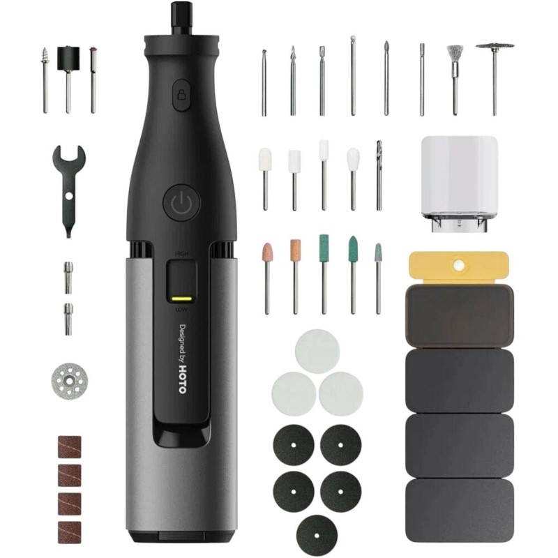 Шлифмашина -гравер беспроводнаяHOTO 12V Rotary Tool Kit Pro (серый