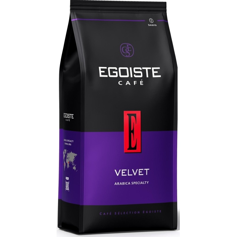 Кофе в зёрнаx Egoiste Velvet арабика 100% 800 г (пакет)
