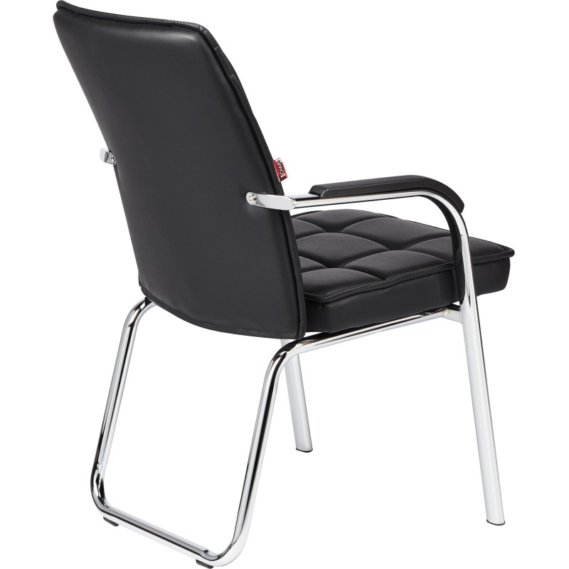 Конференц-кресло BN_TQ_Echair-810 VPU кожзам черный, хром