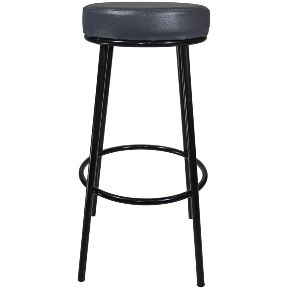 Стул барный MKM_Альфа ПУФ полим/черный глянец