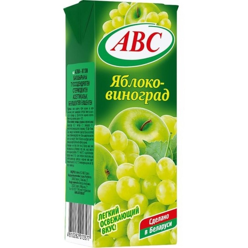 Нектар  АВС яблочно-виноградный осветленный стерилиз. слим 0,2л