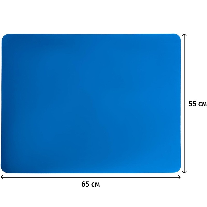 Коврик на стол Attache 55x65см ПВХ прозрачный синий, eco