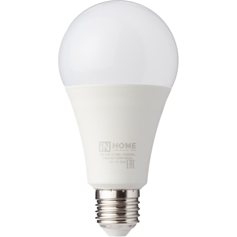 Лампа светодиодная LED-A70-VC 30Вт 230В Е27 4000К 2850Лм IN HOME