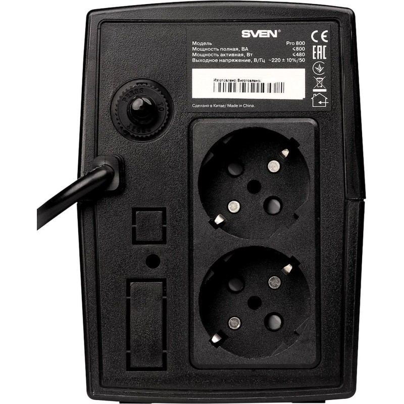ИБП SVEN Pro 800, 480Вт, 2 евро (SV-013851)