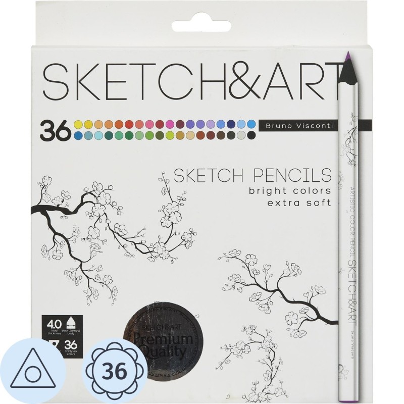 Карандаши цветные SKETCH&amp;ART 4 мм, 36  30-0116