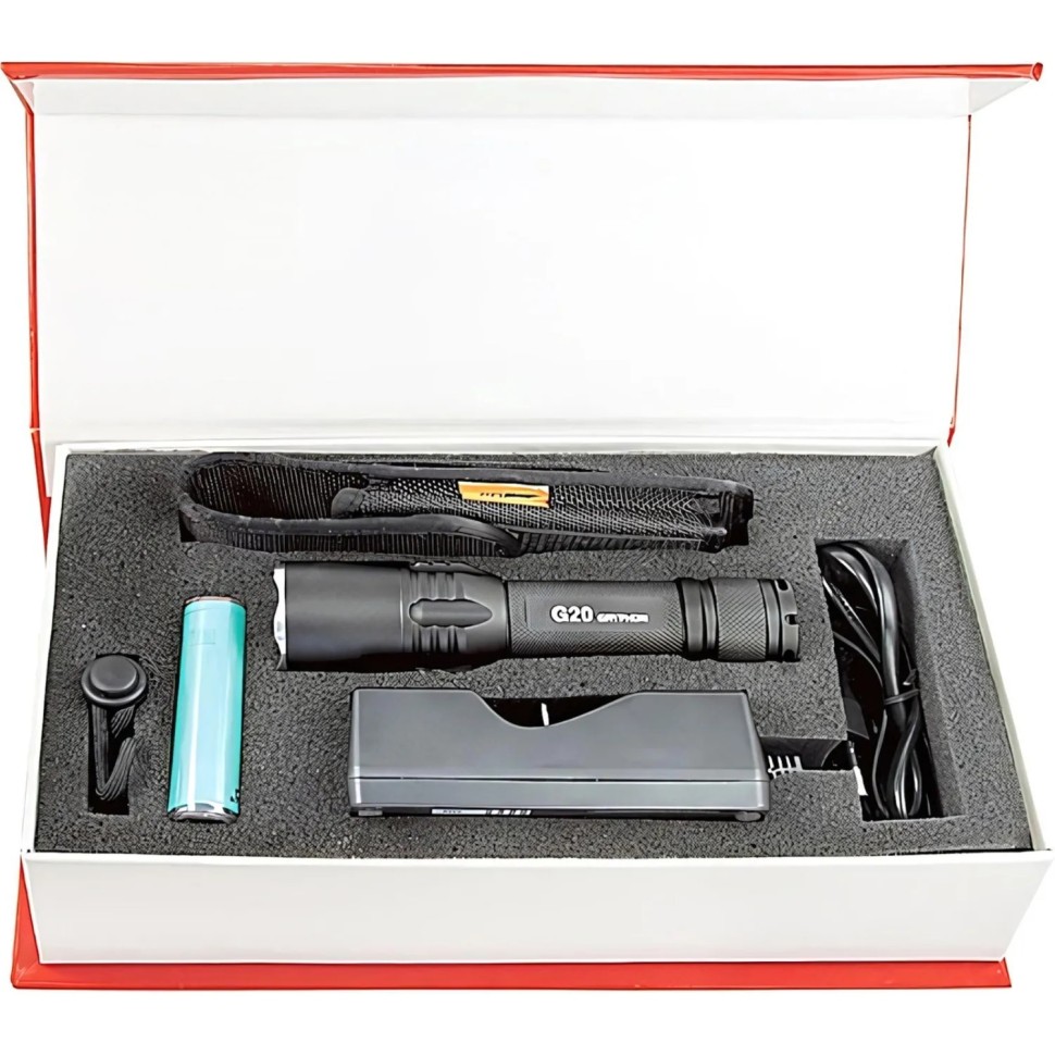 Фонарь ручной ЯРКИЙ ЛУЧ G20 ver.2 Gryphon CREE XM-L T6 4реж акк