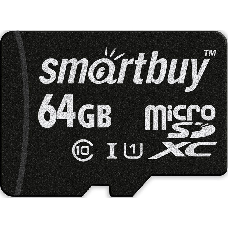 Карта памяти Smartbuy micro SDXC 64GB Class 10 UHS-1 SB64GBSDCL10-00