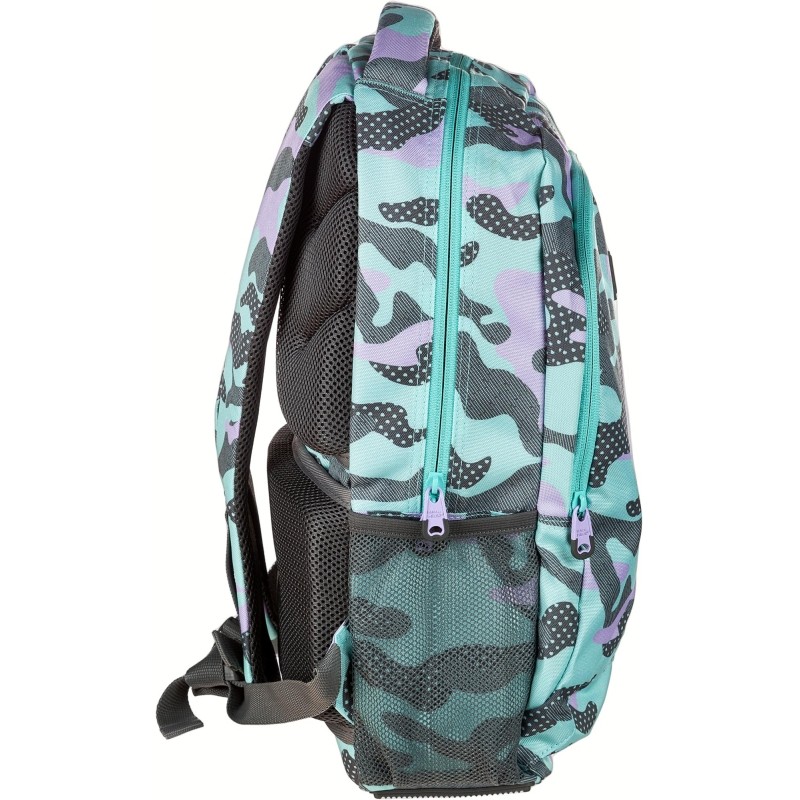 Рюкзак школьный Turquoise Camouflage 45х30х12 см, 624601GM