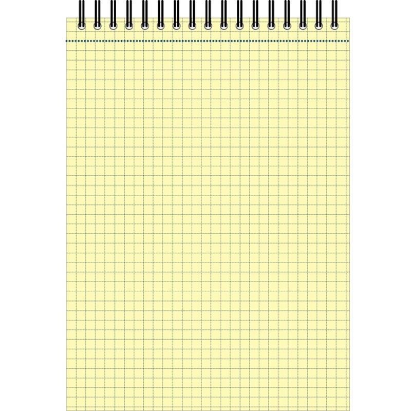 Блокнот 80л,кл,А4,Yellow Pad,спираль,тон.блок 70г/м