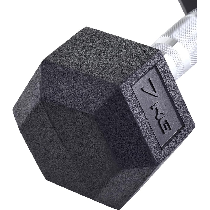 Гантель гексагональная STARFIT DB-301  7 кг,обрезиненная,черный,УТ-00019788